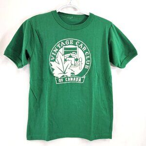 Vintage Car Club of Canada Womens T-Shirt Vintage Green White Logo Vtg